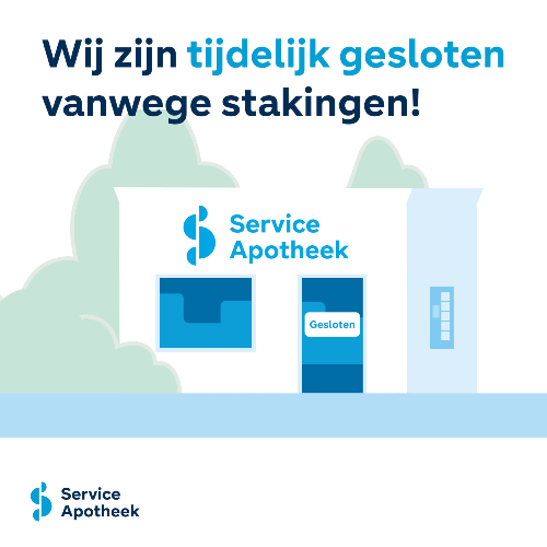 Apotheek gesloten ivm stakingen van 22 november tot en met 25 november