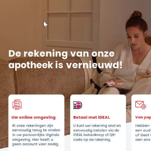 De rekening van onze apotheek is vernieuwd!