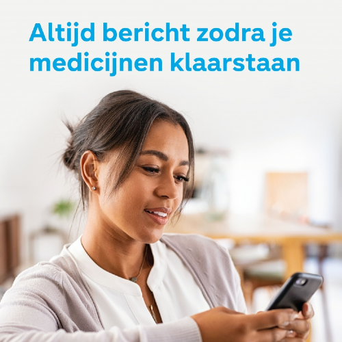 Een berichtje ontvangen als uw medicijn klaar staan?